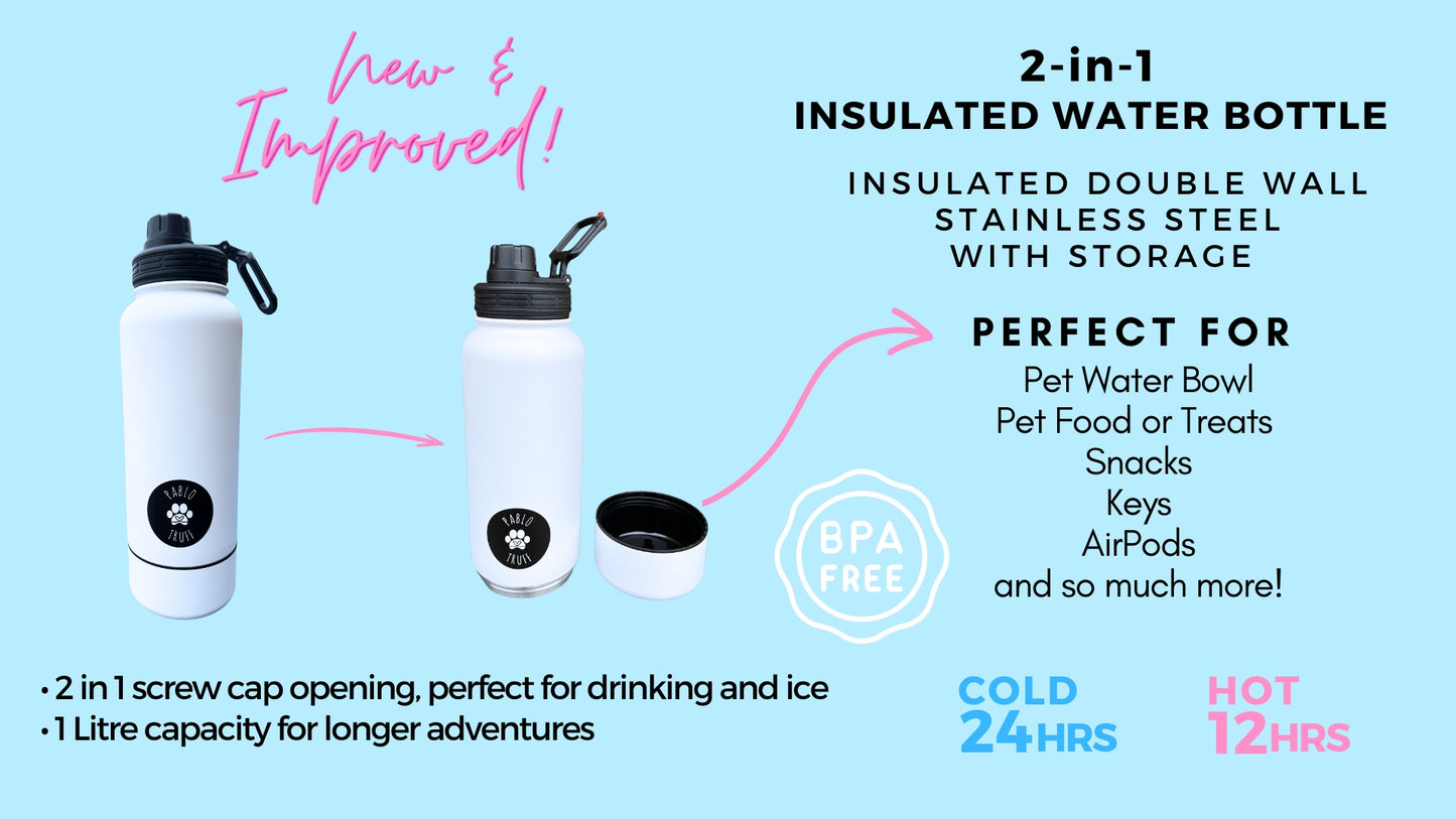 Insulated 2-In-1 Water Bottle